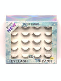 Mielena Italy 6D false eyelash set features 10 pairs of lashes